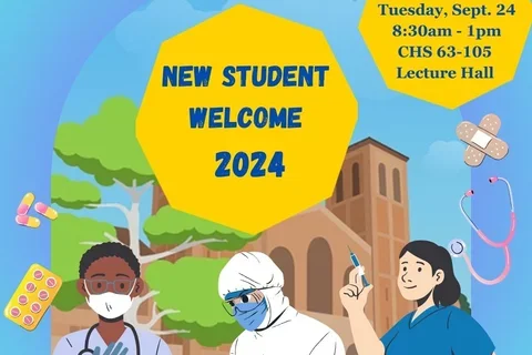 A graphic with illustrations of different students and health professionals