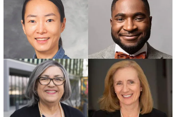 4 profiles photos of speakers including Drs. Chioun Lee, Utibe Essien, Laura Trejo and Carol Mangione