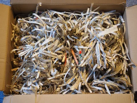 Paper shredded up in a box