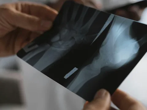 Close-up Photo of an X-ray held by a Doctor