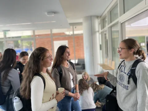 group of community members socializing